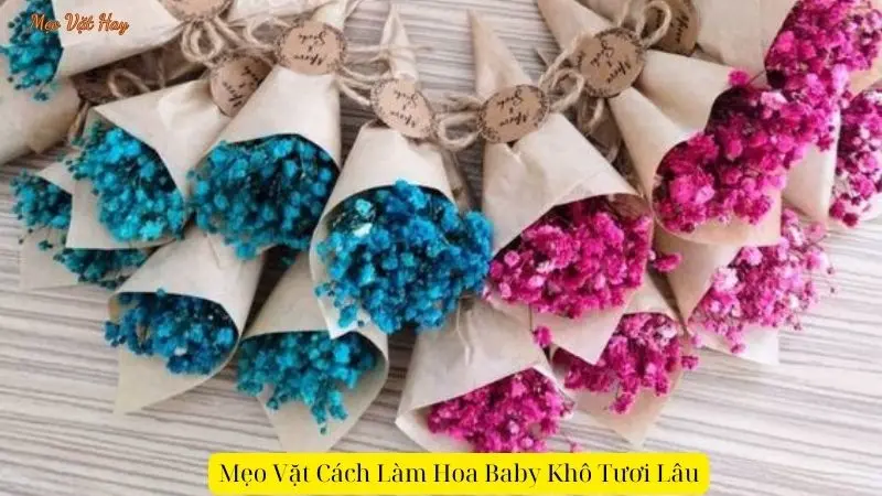 Mẹo Vặt Cách Làm Hoa Baby Khô Tươi Lâu